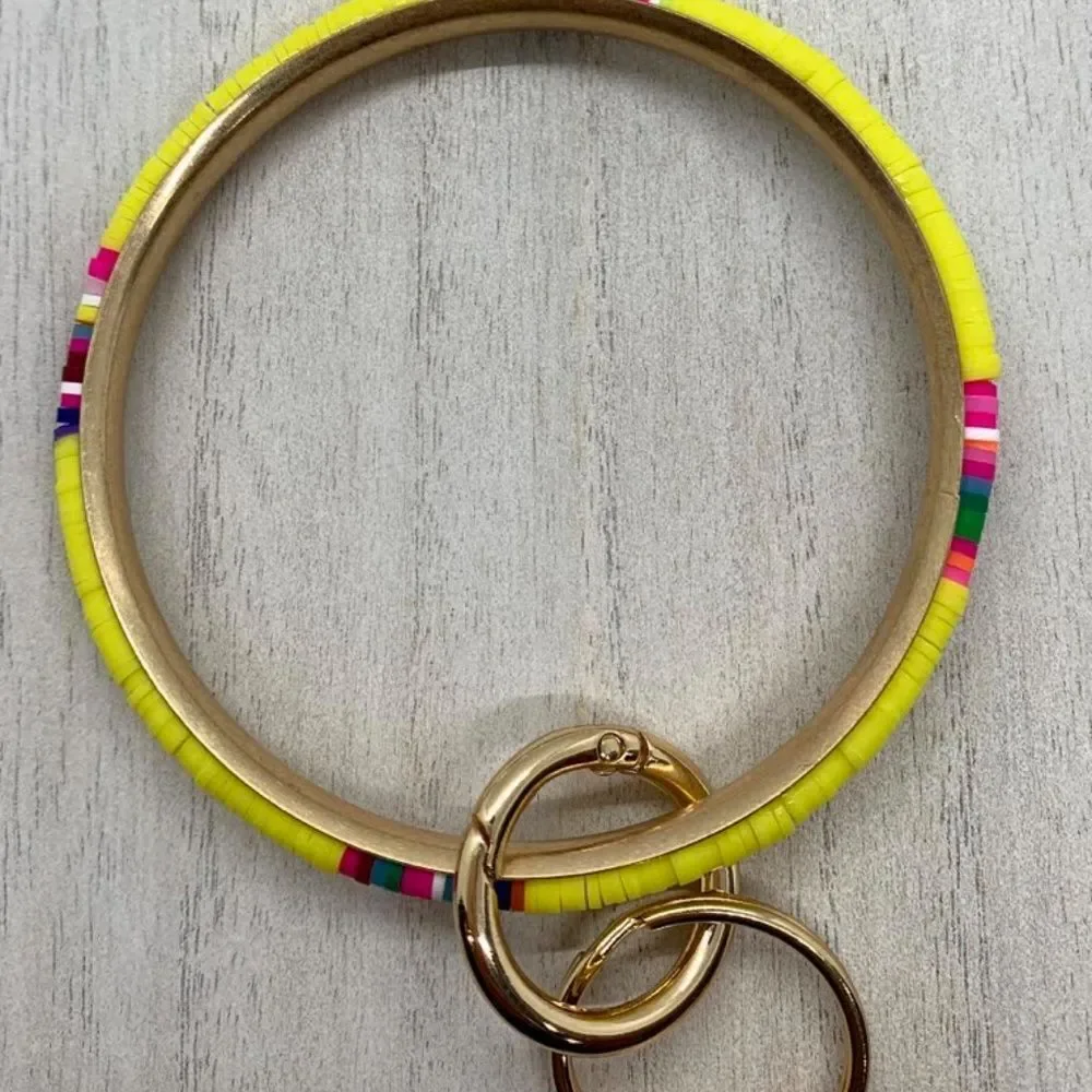 Wristlet Yellow Keychain